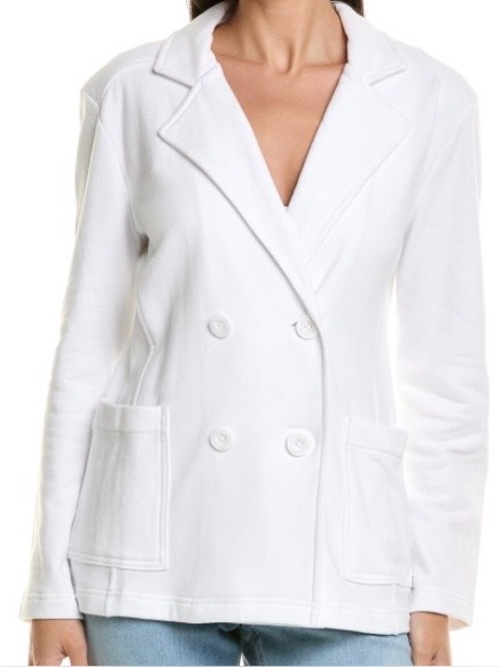 Tommy Bahama SZ L  White Double-Breasted Cotton Blazer